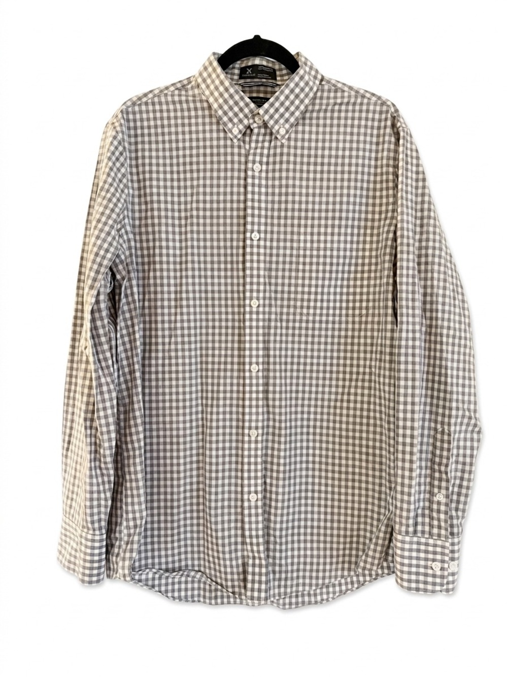 Nordstrom Men's Shop Classic Fit Gingham Dress Shirt Size Large Coastal Grandpa